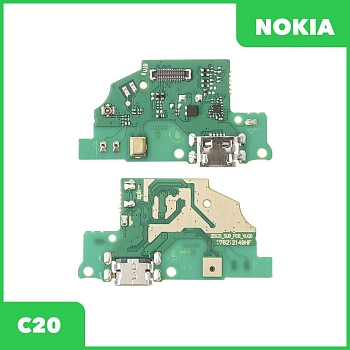 Разъем зарядки для телефона Nokia C20 (TA-1352), микрофон