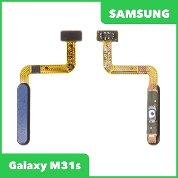 Шлейф для Samsung Galaxy M31s SM-M317 сканер отпечатка пальцев (синий)