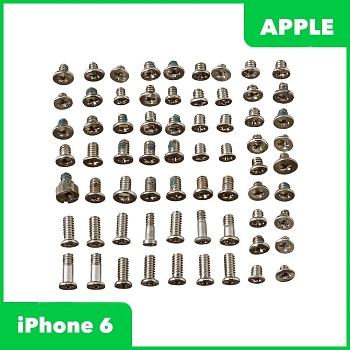 Винты (полный набор + 2 нижних винта) для Apple iPhone 6